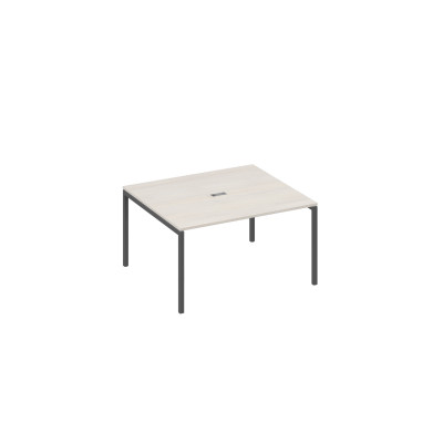 Стол переговорный 140 на металлокаркасе DUE дуб / металлокаркас антрацит А4 А2 132 ДШ