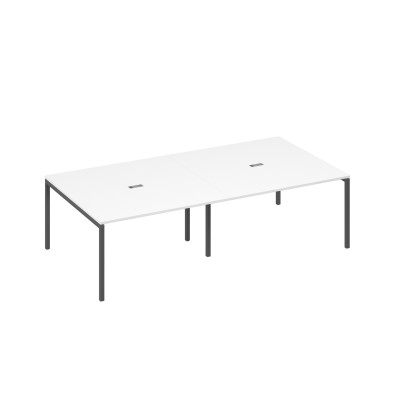 Стол 280 переговорный на каркасе DUE белый премиум / металлокаркас антрацит А4 А2 135-2 БП