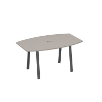 Стол 160 переговорный на ножках TRE мокко премиум / металлокаркас антрацит А4 А3 111 МП