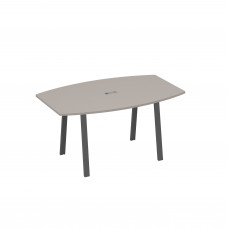 Стол 160 переговорный на ножках TRE мокко премиум / металлокаркас антрацит А4 А3 111 МП