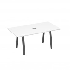 Стол 180 с металлокаркасом TRE для переговоров белый премиум / металлокаркас антрацит А4 А3 122 БП