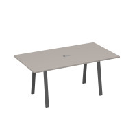 Стол 180 с металлокаркасом TRE для переговоров мокко премиум / металлокаркас антрацит А4 А3 122 МП