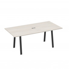 Стол 200 переговорный на металлокаркасе TRE дуб / металлокаркас антрацит А4 А3 123 ДШ