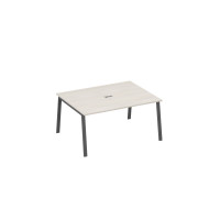 Стол 160 на металлокаркасе TRE для переговорной дуб / металлокаркас антрацит А4 А3 133 ДШ