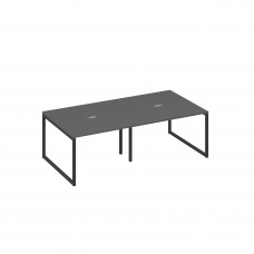 Стол 240 с каркасом QUATTRO переговорный антрацит премиум / металлокаркас антрацит А4 А4 131-2 АР