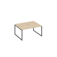 Стол 160 на опорах QUATTRO для переговоров дуб скандинавский / металлокаркас антрацит А4 А4 133 ДК