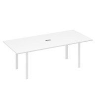 Стол 220 для переговорной каркасе UNO белый премиум / металлокаркас белый А4 Б1 124 БП