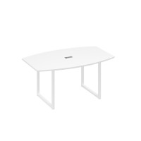 Стол 160 для переговоров на каркасе QUATTRO белый премиум / металлокаркас белый А4 Б4 111 БП