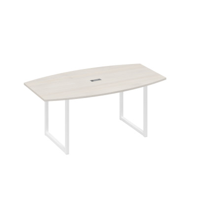 Стол для переговоров 180 на каркасе QUATTRO дуб / металлокаркас белый А4 Б4 112 ДШ