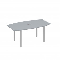 Стол фигурный 180 с металлокаркасом UNO серый / металлокаркас серый А4 С1 112 СЕ