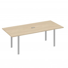 Стол 220 для переговорной каркасе UNO дуб скандинавский / металлокаркас серый А4 С1 124 ДК