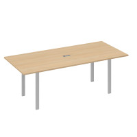 Стол 220 для переговорной каркасе UNO натуральный дуб / металлокаркас серый А4 С1 124 НД