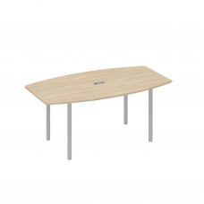 Стол для переговоров 180 опоры DUE дуб скандинавский / металлокаркас серый А4 С2 112 ДК