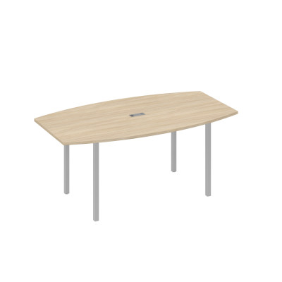 Стол для переговоров 180 опоры DUE дуб скандинавский / металлокаркас серый А4 С2 112 ДК