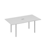Стол 180 прямой для переговоров каркас DUE серый / металлокаркас серый А4 С2 122 СЕ