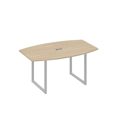 Стол 160 для переговоров на каркасе QUATTRO дуб скандинавский / металлокаркас серый А4 С4 111 ДК