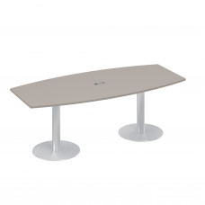 Стол 220x100 фигурный на опорах-колоннах для переговоров мокко премиум А4 ХР 114 МП