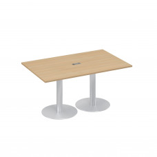 Стол 160 для переговоров на опорах-колоннах натуральный дуб А4 ХР 121 НД