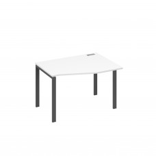 Стол правый "Техно" эргономичный на металлокаркасе UNO белый премиум / металлокаркас антрацит А4 А1 062 БП