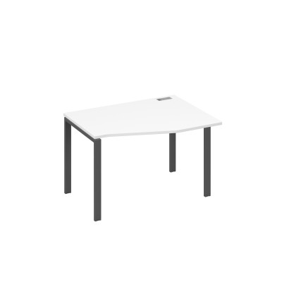 Стол правый "Техно" эргономичный на металлокаркасе UNO белый премиум / металлокаркас антрацит А4 А1 062 БП