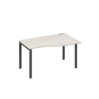 Стол на металлокаркасе UNO эргономичный правый "Техно" дуб / металлокаркас антрацит А4 А1 064 ДШ