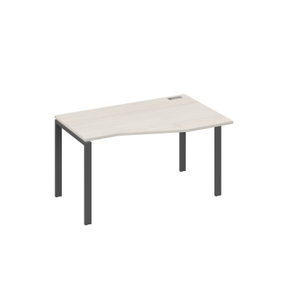 Стол на металлокаркасе UNO эргономичный правый "Техно" дуб / металлокаркас антрацит А4 А1 064 ДШ