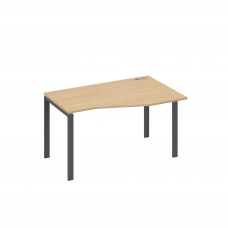 Стол на металлокаркасе UNO эргономичный правый "Техно" натуральный дуб / металлокаркас антрацит А4 А1 064 НД
