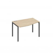 Стол "Техно" левый на металлокаркасе DUE эргономичный дуб скандинавский / металлокаркас антрацит А4 А2 061 ДК