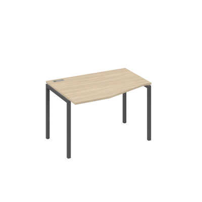 Стол "Техно" левый на металлокаркасе DUE эргономичный дуб скандинавский / металлокаркас антрацит А4 А2 061 ДК