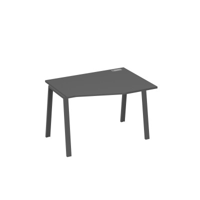 Стол правый "Техно" эргономичный на металлокаркасе TRE антрацит премиум / металлокаркас антрацит А4 А3 062 АР