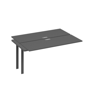 Секция стола рабочей станции на металлокаркасе UNO (2х160) антрацит премиум / металлокаркас антрацит А4 А1 172-1 АР