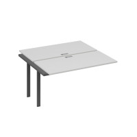 Секция стола рабочей станции на металлокаркасе TRE (2х140) серый / металлокаркас антрацит А4 А3 174-1 СЕ