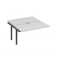 Секция стола рабочей станции 2х140 на каркасе UNO серый / металлокаркас антрацит А4 А1 177-1 СЕ