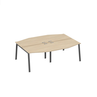 Рабочая станция (4х120) столы Техно каркас UNO дуб скандинавский / металлокаркас антрацит А4 А1 189-2 ДК