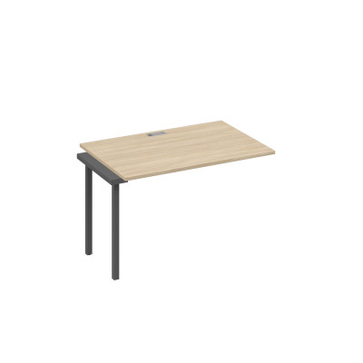 Секция стола рабочей станции опоры DUE дуб скандинавский / металлокаркас антрацит А4 А2 023-1 ДК