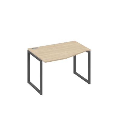 Стол эргономичный металлокаркас QUATTRO "Техно" левый дуб скандинавский / металлокаркас антрацит А4 А4 061 ДК