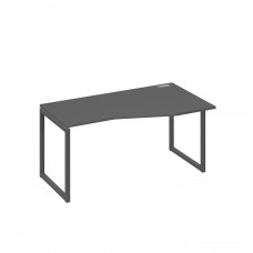 Стол на металлокаркасе QUATTRO эргономичный правый "Техно" антрацит премиум / металлокаркас антрацит А4 А4 066 АР