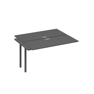 Секция рабочей станции на каркасе DUE (2х140) антрацит премиум / металлокаркас антрацит А4 А2 171-1 АР