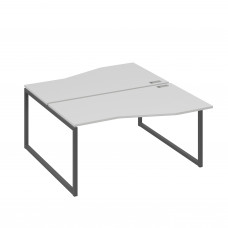 Станция каркас QUATTRO столы 2х160 Техно эргономичные серый / металлокаркас антрацит А4 А4 191 СЕ