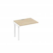 Секция 100 стола рабочей станции с каркасом UNO дуб скандинавский / металлокаркас белый А4 Б1 022-1 ДК