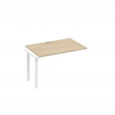 Секция 120 стола станции с опорами TRE дуб скандинавский / металлокаркас белый А4 Б3 023-1 ДК