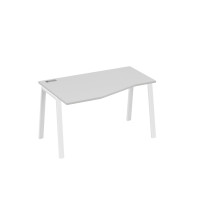 Стол эргономичный левый металлокаркас TRE "Техно" серый / металлокаркас белый А4 Б3 063 СЕ