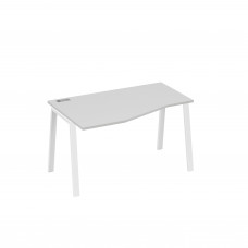 Стол эргономичный левый металлокаркас TRE "Техно" серый / металлокаркас белый А4 Б3 063 СЕ