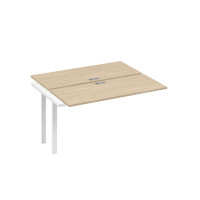 Секция стола рабочей станции на металлокаркасе UNO (2х140) дуб скандинавский / металлокаркас белый А4 Б1 171-1 ДК