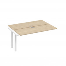 Секция стола станции 2х160 на опорах TRE дуб скандинавский / металлокаркас белый А4 Б3 172-1 ДК
