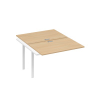 Секция стола станции на каркасе UNO 2х120 натуральный дуб / металлокаркас белый А4 Б1 176-1 НД