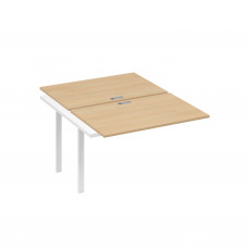 Секция стола станции на каркасе UNO 2х120 натуральный дуб / металлокаркас белый А4 Б1 176-1 НД