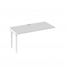 Секция стола станции с металлокаркасом DUE серый / металлокаркас белый А4 Б2 025-1 СЕ