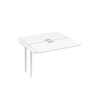 Секция стола рабочей станции на металлокаркасе QUATTRO (2х120) белый премиум / металлокаркас белый А4 Б4 170-1 БП