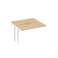 Секция стола рабочей станции на каркасе DUE (2х120) натуральный дуб / металлокаркас белый А4 Б2 170-1 НД